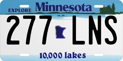 MN license plate 277LNS