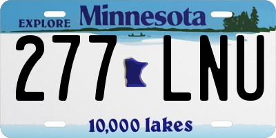 MN license plate 277LNU