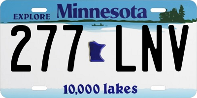 MN license plate 277LNV