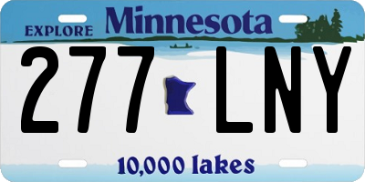 MN license plate 277LNY