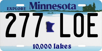 MN license plate 277LOE