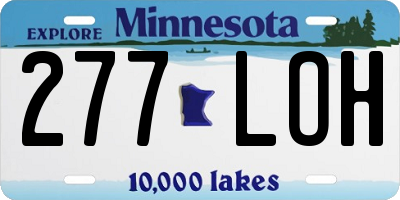MN license plate 277LOH
