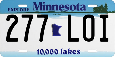 MN license plate 277LOI
