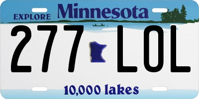 MN license plate 277LOL