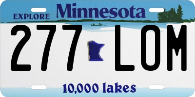 MN license plate 277LOM