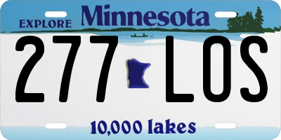 MN license plate 277LOS