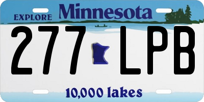 MN license plate 277LPB