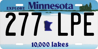 MN license plate 277LPE