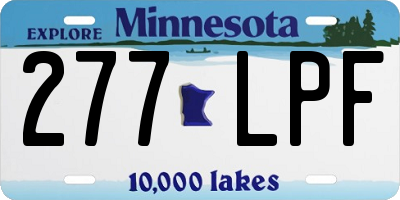 MN license plate 277LPF