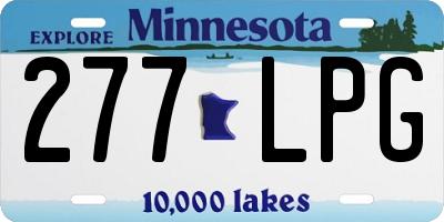 MN license plate 277LPG