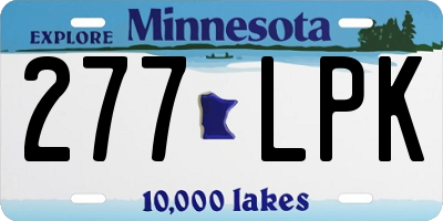 MN license plate 277LPK