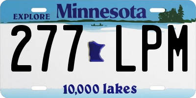 MN license plate 277LPM