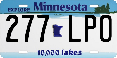 MN license plate 277LPO