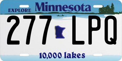 MN license plate 277LPQ
