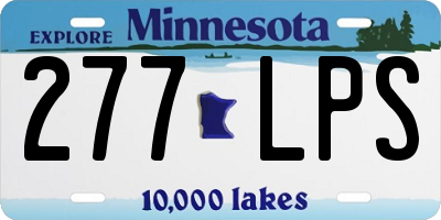 MN license plate 277LPS