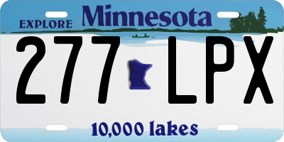 MN license plate 277LPX