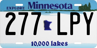 MN license plate 277LPY