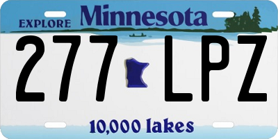 MN license plate 277LPZ
