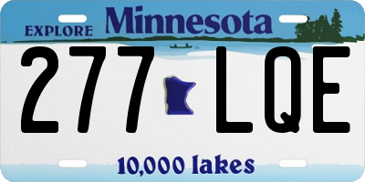 MN license plate 277LQE