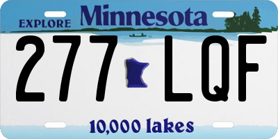 MN license plate 277LQF