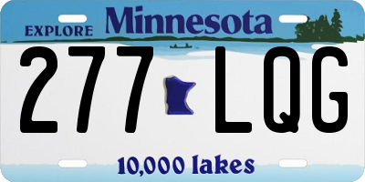 MN license plate 277LQG