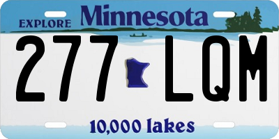 MN license plate 277LQM