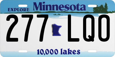 MN license plate 277LQO
