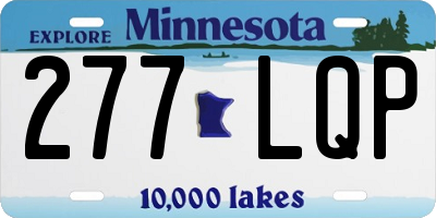 MN license plate 277LQP