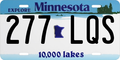 MN license plate 277LQS