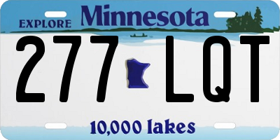 MN license plate 277LQT