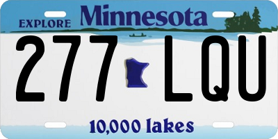 MN license plate 277LQU