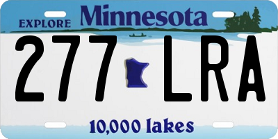 MN license plate 277LRA