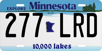MN license plate 277LRD