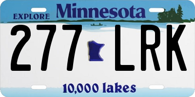 MN license plate 277LRK