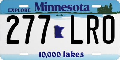 MN license plate 277LRO