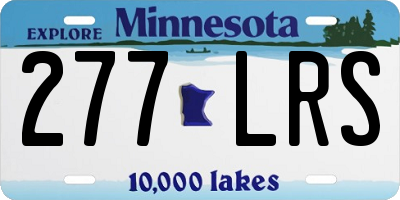 MN license plate 277LRS