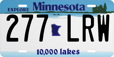 MN license plate 277LRW