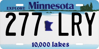 MN license plate 277LRY