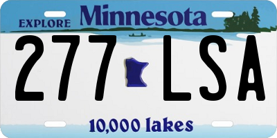 MN license plate 277LSA