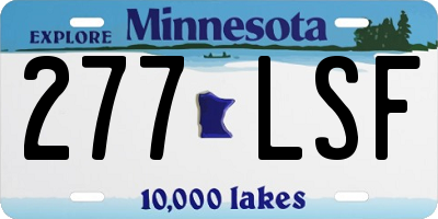 MN license plate 277LSF