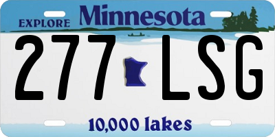 MN license plate 277LSG