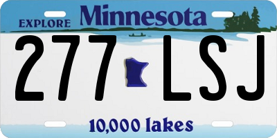MN license plate 277LSJ