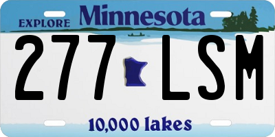 MN license plate 277LSM