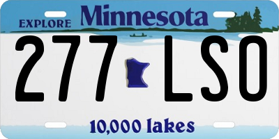 MN license plate 277LSO