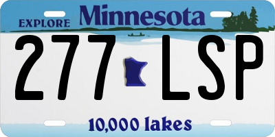 MN license plate 277LSP
