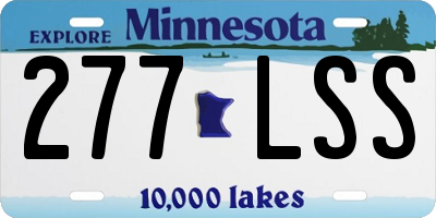 MN license plate 277LSS
