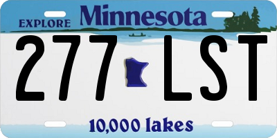 MN license plate 277LST