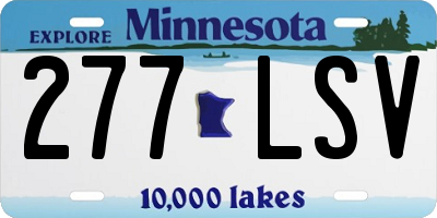MN license plate 277LSV