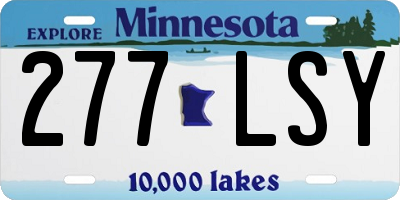 MN license plate 277LSY