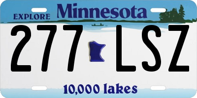 MN license plate 277LSZ